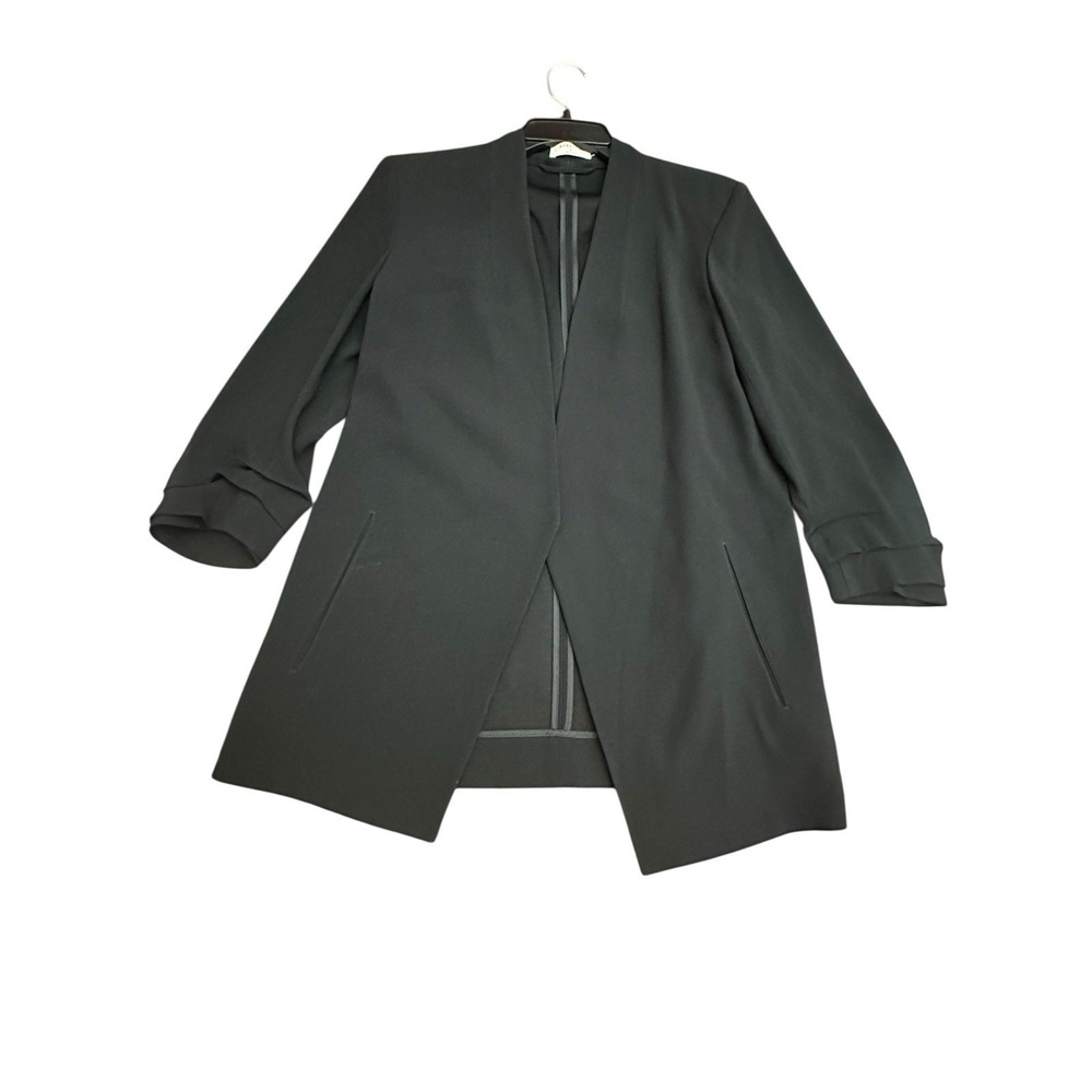 Babaton Black Power Hip Scrunch Sleeve Blazer Women's Size 8 Jacket #A10-6 - Picture 9 of 10